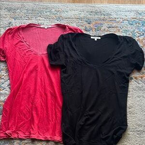 Bundle of two cotton citizen T-shirts one is size small the other extra small